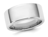 Mens 14K White Gold European 10mm Comfort-Fit Wedding Band Ring
