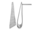 Sterling Silver Sand-Finish Dangle Earrings