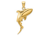 14K Yellow Gold Shark Charm Pendant (NO CHAIN)