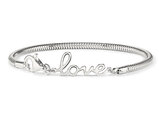 Sterling Silver Polished LOVE Snake Chain Bracelet (7.5 Inch)