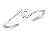 Sterling Silver Polished Wave Bangle Bracelet