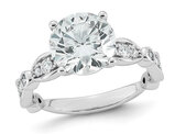 3.35 Carat (ctw VS, F) Certified Lab-Grown Diamond Engagement Ring 14K White Gold