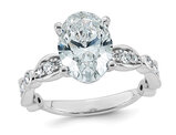 3.35 Carat (ctw VS, F) Certified Lab-Grown Oval Diamond Engagement Ring 14K White Gold