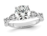 2.27 Carat (ctw VS, F) Certified Lab-Grown Diamond Engagement Ring 14K White Gold (SIZE 7 )