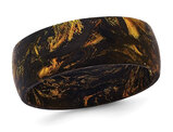 Men's Solid Carbon Fiber Orange Band Ring (8mm)
