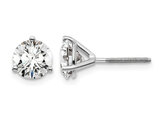 4.00 Carat (ctwD-E-F, VS2-VS1) Lab-Grown Certified Diamond Solitaire Stud Earrings in Platinum