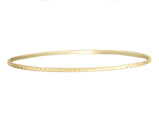 Diamond Cut 2mm Slip On Bangle in 14K Yellow Gold