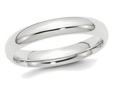 Ladies or Mens Platinum 4mm Comfort Fit Polished Wedding Band Ring