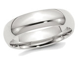 Ladies or Men's Sterling Silver 6mm Comfort Fit Wedding Band Ring