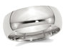 8mm Wedding Band in Sterling Silver