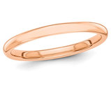 Ladies 2mm Stackable Wedding Band Ring in 14K Rose Gold