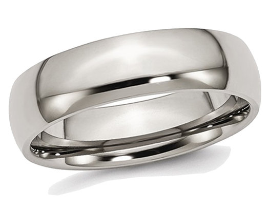 Men's Chisel Titanium 6mm Polished Wedding Band Ring
