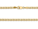 Ladies 14K Yellow Gold 3mm Concave Anchor Chain Bracelet -- 7 Inches