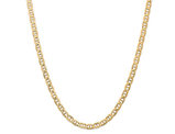 Concave 6.25mm Necklace Anchor Chain 20 Inches in 14K Yellow Gold