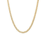 14K Yellow Gold Concave 6.25mm Necklace Anchor Chain 24 Inches