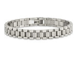 Stainless Steel Men's Brushed and Polished Bracelet -- 8.5 Inches