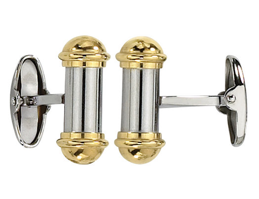 Men's Stainless Steel 24k Gold Plating Cuff Links