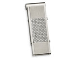 Men's Stainless Steel Grey Carbon Fiber Money Clip