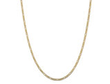 Concave 3mm Figaro Necklace 20 Inches in 14K Yellow Gold