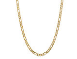 14K Yellow Gold Concave Figaro Ladies 6mm Necklace --  18 Inches