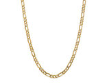 Concave Figaro 6mm Necklace 22 Inches in 14K Yellow Gold