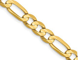 Men's Concave Figaro Necklace 6mm in 14K Yellow Gold  (24 Inches) 