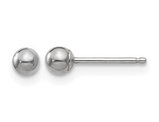 14K White Gold Small Button Ball 3mm Post Earrings