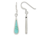 Turquoise Dangling Drop Earrings in Sterling Silver