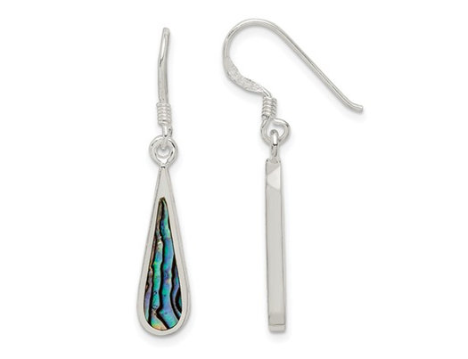 Abalone Dangling Drop Earrings in Sterling Silver