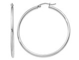Extra Large Hoop Earrings in Sterling Silver (2.0mm thick, 47mm hieght)