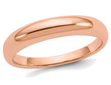 Ladies 14K Rose Pink Gold 3mm Polished Wedding Band Ring