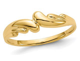 14K Yellow Gold Polished Swirl Ring Band