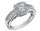 1.25 Carat (ctw) Princess-Cut Diamond Engagement Ring in 14K White Gold