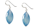 Blue Mother of Pearl Earrings in Sterling Silver