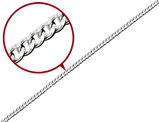 Curb Chain Bracelet in Sterling Silver 7 Inches (3.0mm)