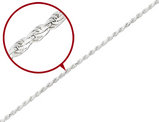 Diamond Cut Rope Chain Bracelet in Sterling Silver 9 Inches (2.25mm)