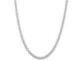 Cable Chain Necklace in Sterling Silver 20 Inches (6.10mm)