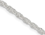 Sterling Silver Rope Chain Necklace 20 Inches (2.50mm)