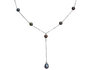 Freshwater Blue Pearl Lariat Necklace 