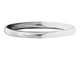 Sterling Silver Rhodium Plated Hinged Bangle Bracelet (7.0mm)