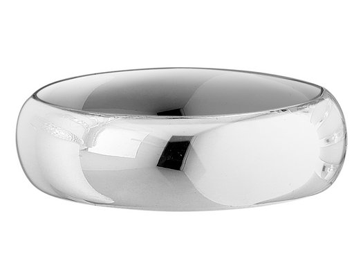 Hinged Bangle in Rhodium Plated Sterling Silver (20.0mm)