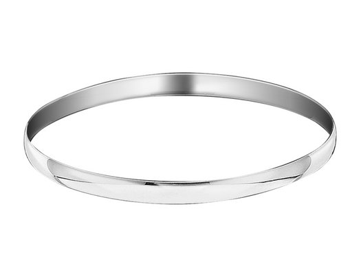 Sterling Silver Slip On Solid Bangle Bracelet (4.5mm)